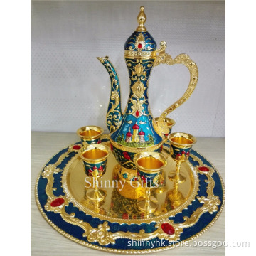 Fashion Home Decorative Art Enamel Luxury Wine Set TXX